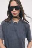 Patrizia Pepe T-shirt Donna 8M0216J0069 Acid Wash Gray - Grigio