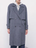 Patrizia Pepe Cappotto Donna 8O0104C7010 Grey White Stripe - Grigio