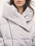 Patrizia Pepe Piumino Donna 8O0195C0237 Grey And White Lines - Grigio