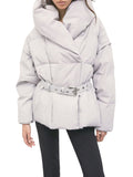 Patrizia Pepe Piumino Donna 8O0195C0237 Grey And White Lines - Grigio