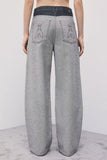 Patrizia Pepe Jeans a Palazzo Donna 8P0028D1101 Black Reverse Grey - Grigio