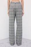 Patrizia Pepe Pantalone Straight Donna 8P0355C8003 Brown Check - Grigio