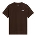 the north face t shirt evolution simple dome uomo nf0a8cz2 marrone 165756151