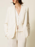 Twin Set Blazer Donna 262TP2044 Madreperla - Bianco