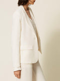 Twin Set Blazer Donna 262TP2044 Madreperla - Bianco