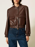 Twin Set Bomber Donna 262TP2052 Darkness Brown - Marrone
