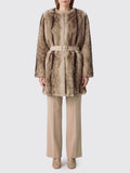Twin Set Pelliccia Donna 262TP2241 Animal Shade Casha/brown - Avorio