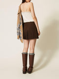 Twin Set Gonna Mini Donna 262TP2351 Darkness Brown - Marrone