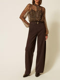 Twin Set Pantalone Carrot Donna 262TP2550 Darkness Brown - Marrone