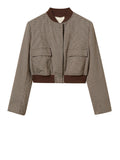 Twin Set Bomber Donna 262TP2633 Pied De Poule Oak/darkness Bro - Beige