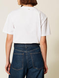 Twin Set T-shirt Donna 262TP2760 Lucent White/ricamo Oak - Bianco