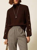 Twin Set Pullover Donna 262TP3170 Darkness Brown - Marrone