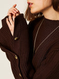 Twin Set Pullover Donna 262TP3170 Darkness Brown - Marrone
