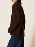 Twin Set Pullover Donna 262TP3555 Darkness Brown - Marrone