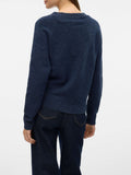 Vero Moda Pullover Vmdoffy Donna 10201022 Navy Blazer W. Black Melange - Blu