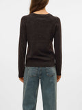 Vero Moda Pullover Donna 10201022 Chocolate Torte W. Black Melan - Marrone