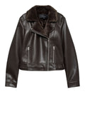 Vero Moda Giubbino di Pelle Donna 10250405 Chocolate Torte - Marrone