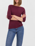 Vero Moda Top Vmpanda Donna 10274133 Winetasting - Bordeaux