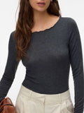 Vero Moda Maglia Awglesha Donna 10320285 Dark Grey Melange - Grigio