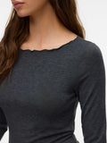Vero Moda Maglia Awglesha Donna 10320285 Dark Grey Melange - Grigio