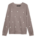Vero Moda Pullover Vmdoffy Donna 10330790 Moon Rock W. White Hearts - Avorio