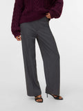 Vero Moda Pantalone Straight Vmtexas Donna 10334103 Dark Grey Melange - Grigio