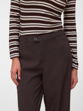 Vero Moda Pantalone Straight Vmtexas Donna 10334103 Chocolate Torte Melange - Marrone
