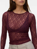 Vero Moda Top Donna 10334538 Catawba Grape - Bordeaux