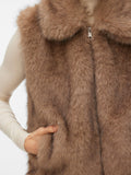 Vero Moda Smanicato Donna 10348280 Silver Mink Melange - Avorio