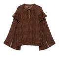 Vero Moda Top Vmmolly Mico Donna 10349178 Cocoa Brown Mico - Marrone