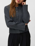 Vero Moda Cardigan Donna 10350141 Dark Grey Melange - Grigio