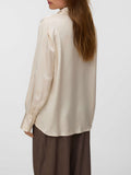 Vero Moda Camicia Casual Awdarcy Donna 10350327 Whitecap Gray - Bianco
