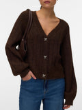 Vero Moda Cardigan Donna 10350372 Chocolate Torte Code 012 - Marrone