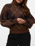 Vero Moda Pullover Donna 10350491 Cocoa Brown W. Chocolate Torte - Marrone