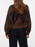 Vero Moda Pullover Donna 10350491 Cocoa Brown W. Chocolate Torte - Marrone