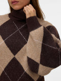 Vero Moda Pullover Donna 10350491 Chocolate Torte W. Silver Mink - Beige