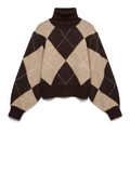 Vero Moda Pullover Donna 10350491 Chocolate Torte W. Silver Mink - Beige