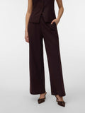 Vero Moda Pantalone Straight Donna 10350683 Chocolate Torte Stripe And Col - Marrone