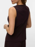 Vero Moda Gilet Donna 10350685 Chocolate Torte Pinstripe And - Marrone