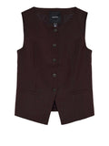 Vero Moda Gilet Donna 10350685 Chocolate Torte Pinstripe And - Marrone