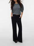 Vero Moda Pullover Donna 10352442 Dark Grey Melange Color 4004 W - Grigio
