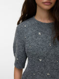 Vero Moda Pullover Donna 10352442 Dark Grey Melange Color 4004 W - Grigio