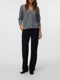 Vero Moda Cardigan Donna 10352861 Asphalt W. Silver Lurex And pe - Grigio