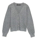 Vero Moda Cardigan Donna 10352861 Asphalt W. Silver Lurex And pe - Grigio