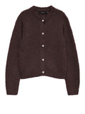 Vero Moda Cardigan Donna 10352881 Chocolate Torte W. Jewel Butto - Marrone