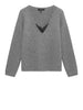 vero moda pullover donna 10352890 medium grey melange w black l grigio 160358909