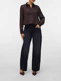 Vero Moda Camicia Casual Donna 10354779 Chocolate Torte Silver Rhinest - Marrone