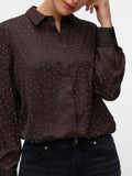 Vero Moda Camicia Casual Donna 10354779 Chocolate Torte Silver Rhinest - Marrone