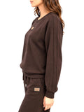 Yes Zee Felpa Donna F005NR00 Moro - Marrone