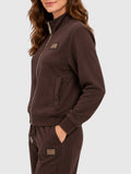 Yes Zee Felpa Zip Donna F009NR00 Moro - Marrone
